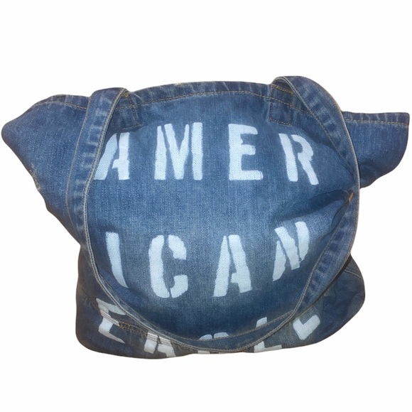 AMERICAN EAGLE graphic logo tote bag shoulder purse - Picture 2 of 4